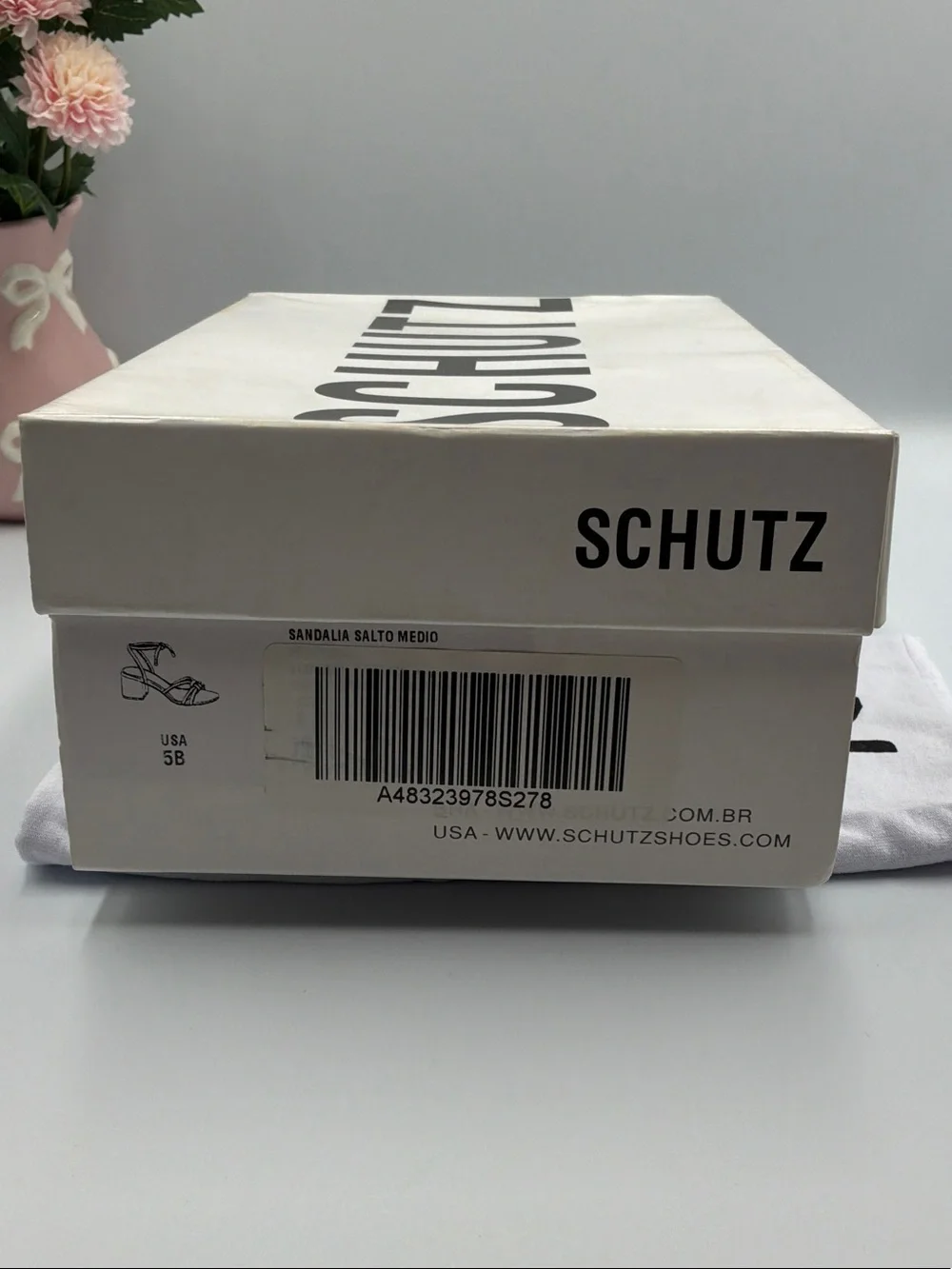 SCHUTZ Lavender Strappy Cork Block Heel Sandals